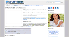 Desktop Screenshot of exe-error-fixes.com