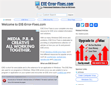 Tablet Screenshot of exe-error-fixes.com